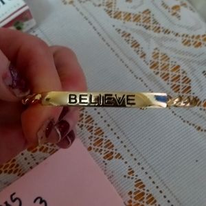 Gold Believe bracelet